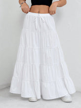 MOOSTA Women's Solid Color Umbrella Skirt With High Waist, Mid-Length Maxi Women Outfit